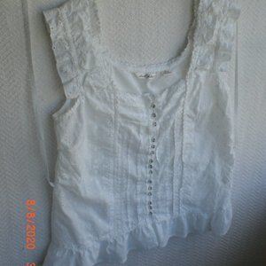 4Sale! Derek Heart L Cotton White Top
